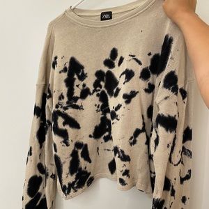 Zara tie dye semi cropped sweater size s